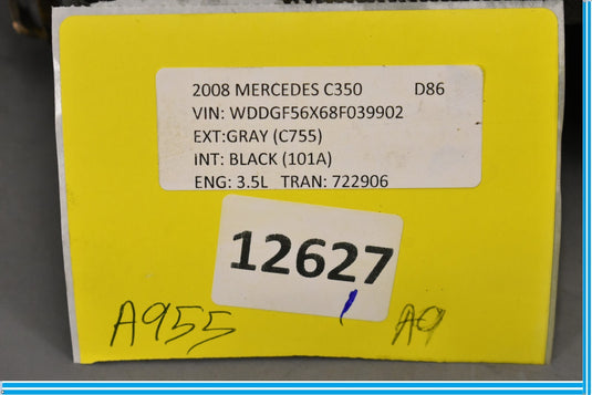 06-10 Mercedes C350 W204 Front Left Side Engine Timing Chain Cover Plate Oem