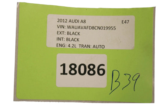 11-18 Audi A8 A8 Quattro Front Left Side Seat Lumbar Support Control Module Oem