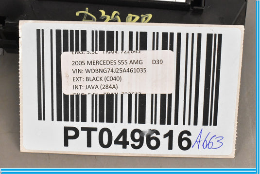 00-06 Mercedes CL500 S55 W220 Rear Right Seat Control Switch 2208216879 Oem
