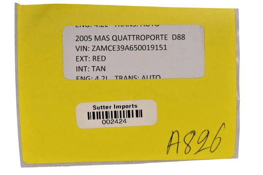 03-13 Maserati Quattroporte M139 Steering Column Turn Signal Wiper Switch OEM