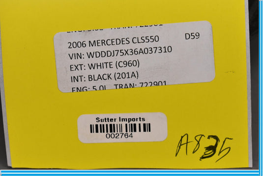06-11 Mercedes CLS550 CLS500 W219 Rear Right Passenger Door Speakers Sound Oem