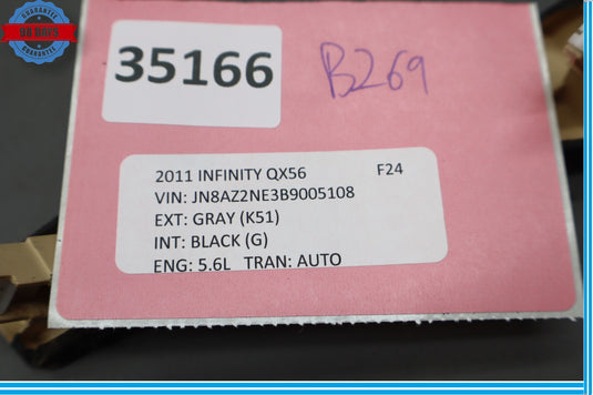 11-17 Infiniti QX56 QX80 Front Left Driver Side Dash Wood Trim Molding Oem