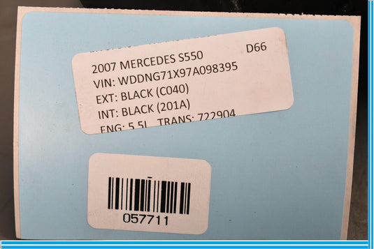 07-13 Mercedes S550 S600 Front Left Driver Side Bumper Reinforcement Bracket Oem