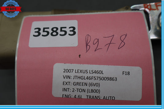 07-12 Lexus LS460 Rear Left Driver Side Center Seat Belt Buckle 1046971 Oem