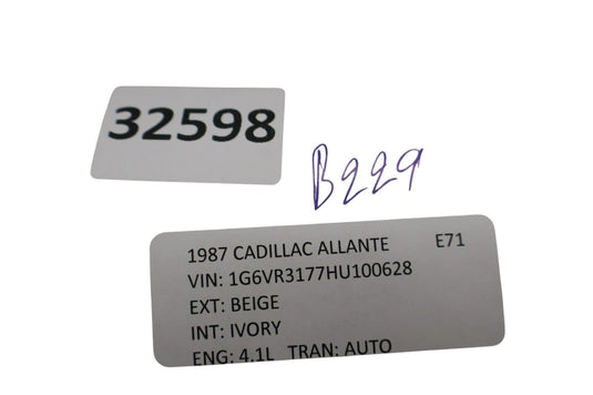 87-93 Cadillac Allante Fuel Filler Gas Door Lid Cover OEM