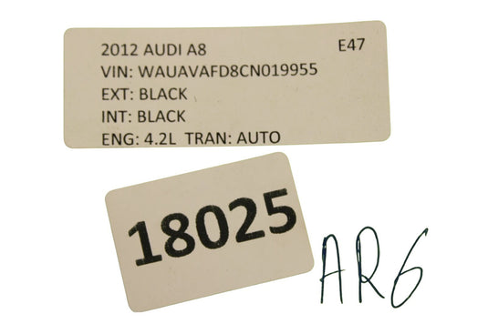 11-17 Audi A8 Quattro Center Console Armrest Lid Storage Black 4H0863075K Oem