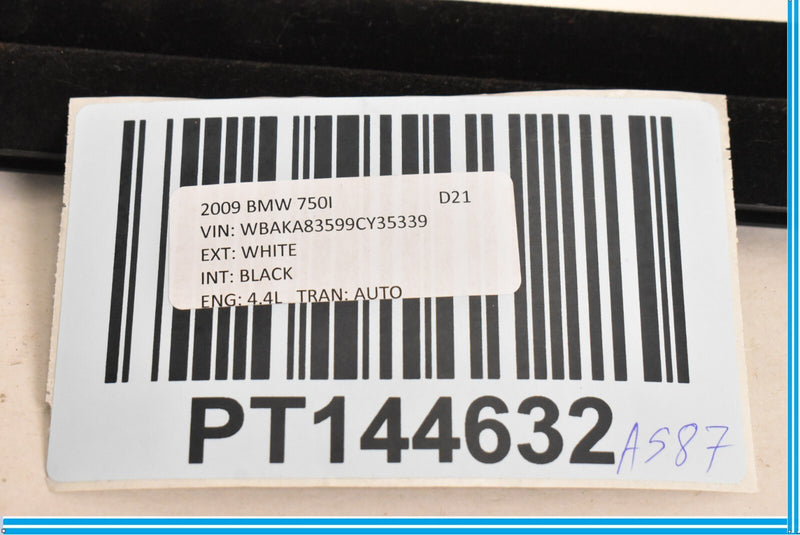Load image into Gallery viewer, 09-15 BMW 750i 750Li F01 F02 Rear Left Driver Inner Window Channel Cover Oem
