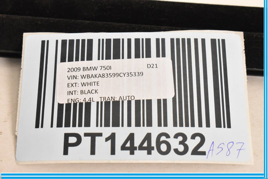 09-15 BMW 750i 750Li F01 F02 Rear Left Driver Inner Window Channel Cover Oem