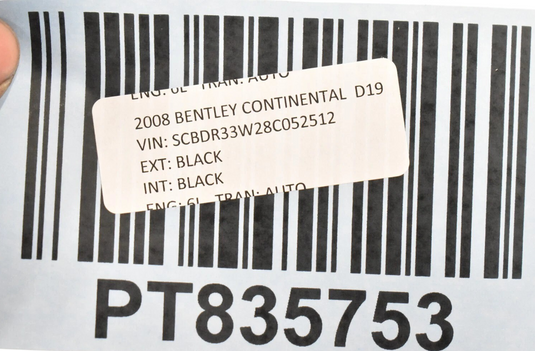 07-12 Bentley Continental GTC Speed Rear Left Side Roll Over Protection Bar OEM