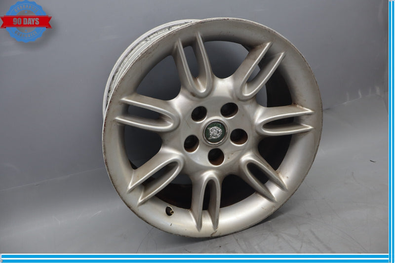 Load image into Gallery viewer, 97-06 Jaguar X100 XK8 XKR Impeller 9 x 18 Rear Wheel Rim Silver MJE6118BA Oem
