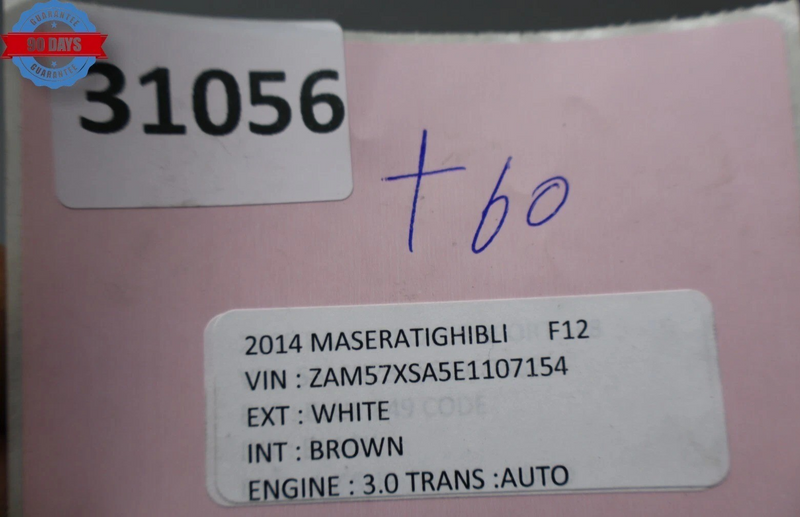 Load image into Gallery viewer, 14-19 Maserati Ghibli Rear Bumper Center Lower Molding Trim Panel 670010777 Oem
