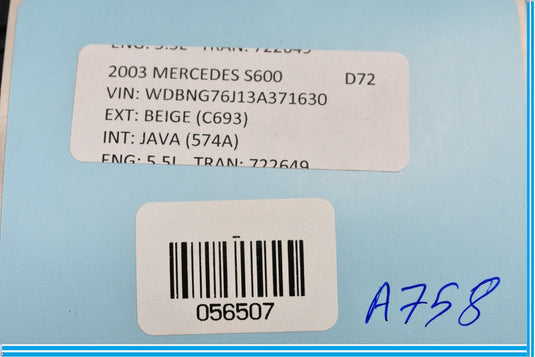 00-06 Mercedes W220 S500 S600 Parktronic Sensor Display Warning Buzzer Oem