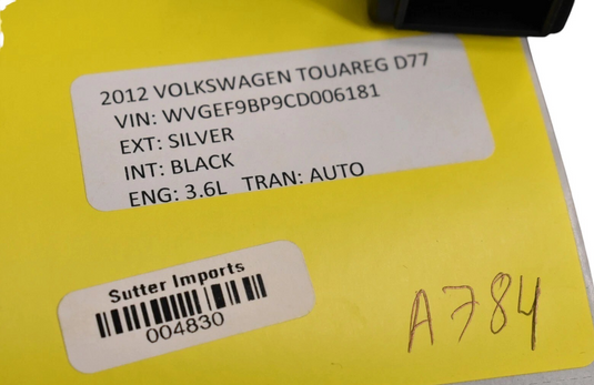 11-14 Volkswagen VM Touareg Engine Start Ignition Switch W/ key 7P6905843 Oem