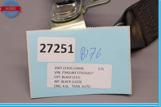 07-12 Lexus LS460 LS460L Rear Left Driver Side Seat Belt Buckle 1046971 Oem