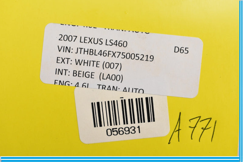 Load image into Gallery viewer, 07-17 Lexus LS460 Rear Right Passenger Side Door Frame Panel Trim Cover Oem
