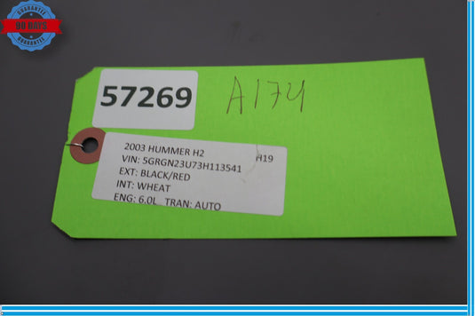 03-07 HUMMER H2 Rear Center Console Radio Audio Control Jack Switch Oem