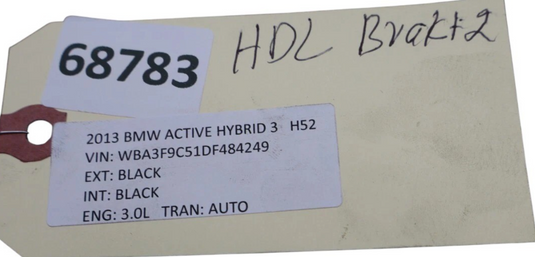 12-18 BMW 328i Active Hybrid 3 Front Right Radiator Headlight Mount Bracket Oem