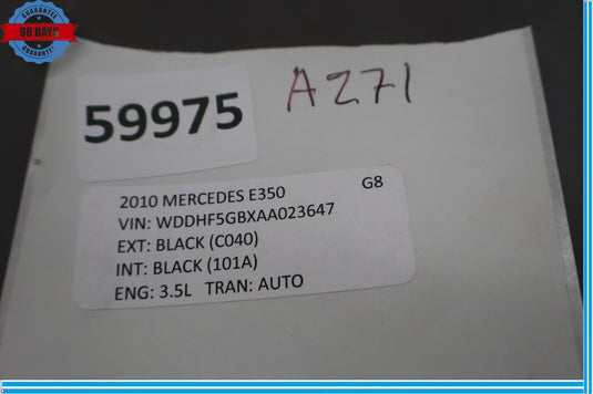 10-16 Mercedes W212 E350 E500 Front Left Side Seat Inner Cover Trim Oem