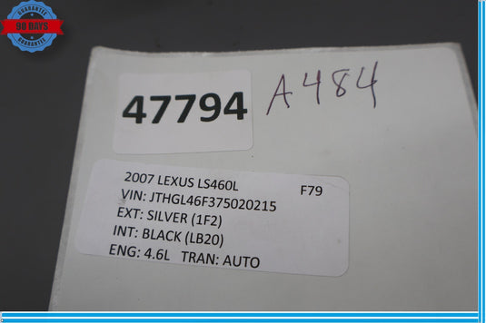 07-12 Lexus XF40 LS460 LS460L Front Right Side Interior Fuse Relay Box Oem