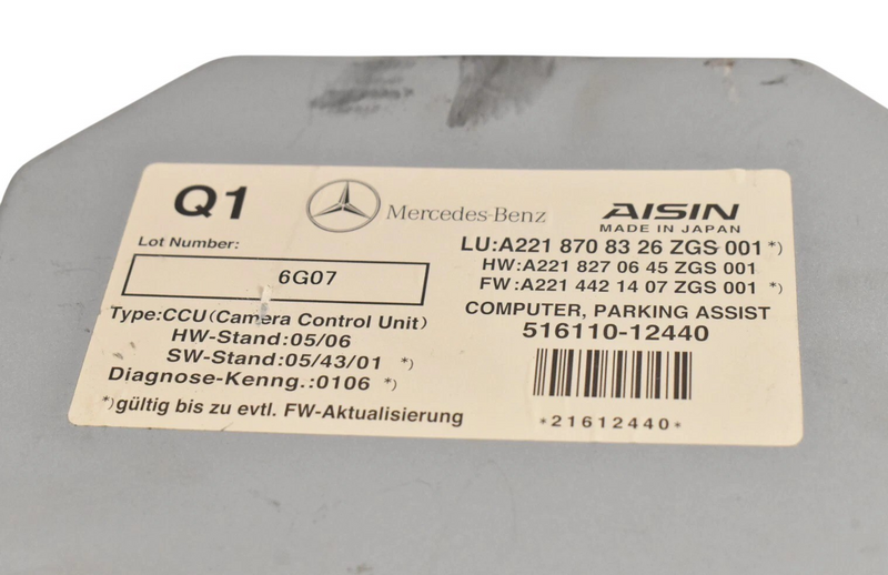 Load image into Gallery viewer, 07-14 Mercedes S550 CL550 Rear View Backup Camera Control Module A2218708326 Oem
