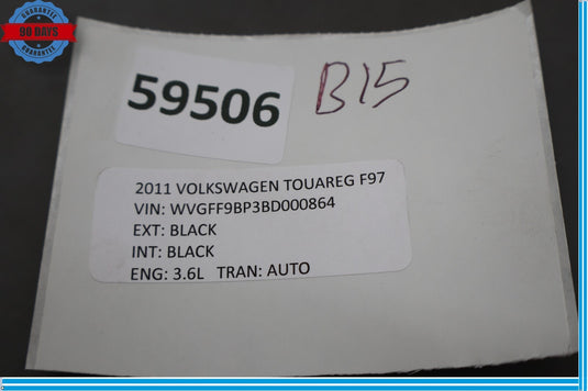 11-14 Volkswagen VW Touareg Front Overhead Central Console Dome Light Oem