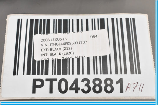 07-12 Lexus LS460  Front Left Driver Side Dash Ac A/C Vent Grille Oem