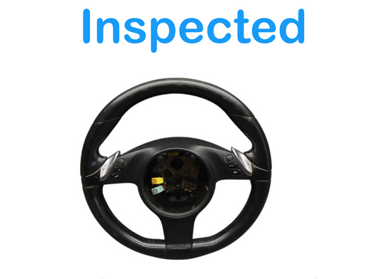 11-14 Porsche Cayenne 958 S Multifunction Steering Wheel Assembly Black Oem