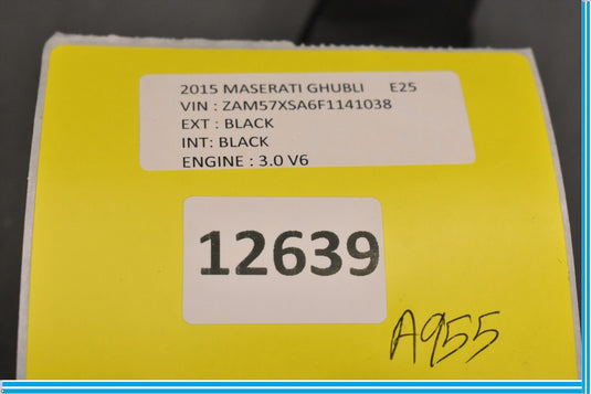14-17 Maserati Ghibli Rear Center Seat Belt Retractor 6700174400 Oem