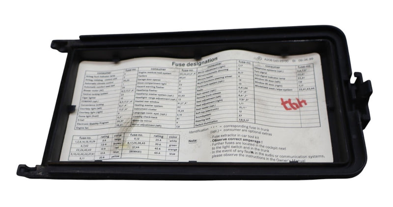 Load image into Gallery viewer, 98-03 Mercedes W208 CLK320 Under Hood Fuse Box Cover Lid Cap A2085452300 Oem
