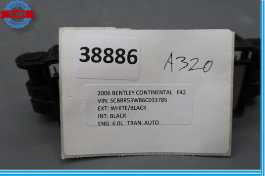 06-12 Bentley Continental Rear Trunk Deck Lid Latch Lock Striker Plate Oem