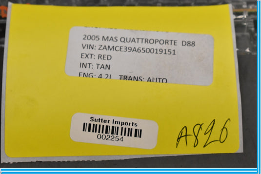 05-08 Maserati Quattroporte M139 Rear Deck 3rd Third Brake Light Lamp Led Oem