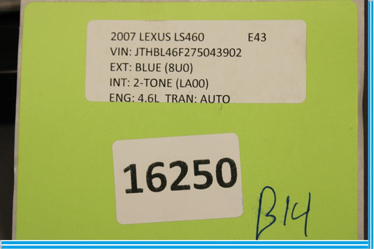 07-09 Lexus LS460 Front Left Driver Door Multiplex Control Module Oem