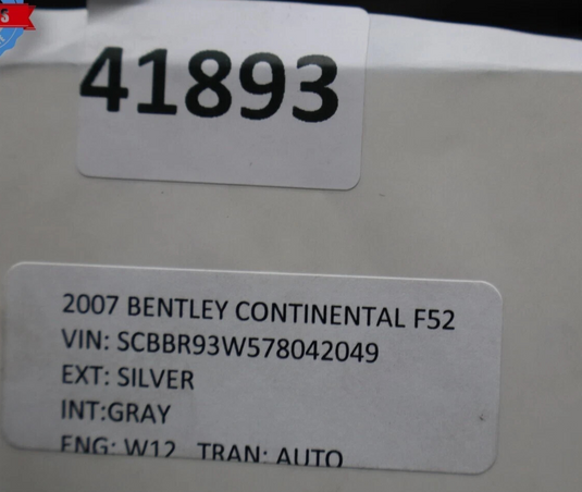 06-09 Bentley Continental Flying Spur Front Right Side Door Shell Panel Oem