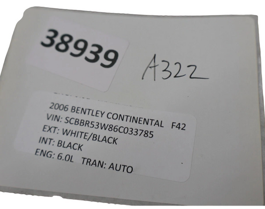 06-13 Bentley Continental Flying Spur Front Left Seat Control Module Black Oem