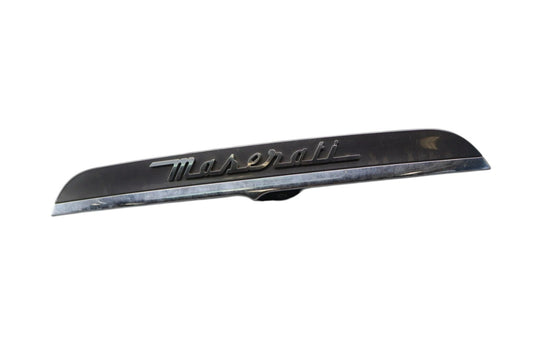 14-17 Maserati Ghibli S Rear Trunk License Plate Light Cover Trim W/ Camera Oem