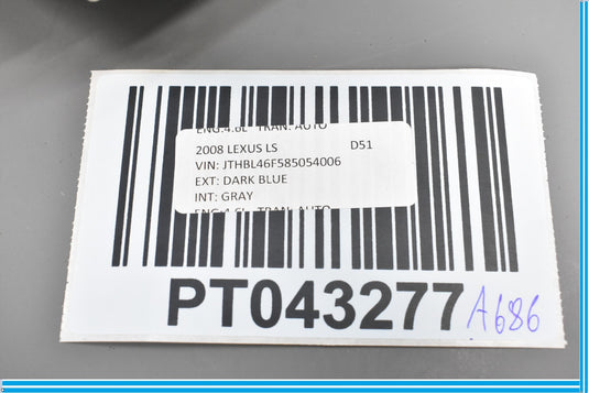 07-12 Lexus LS460 Front Left Seat Adjustment Switch 89713-50310 Oem