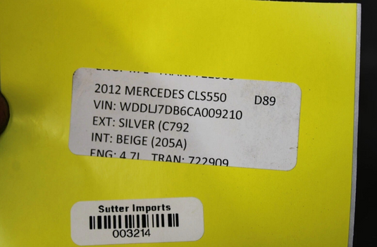10-18 Mercedes-Benz CLS550 Rear Differential Diff Axle Carrier Assembly Oem