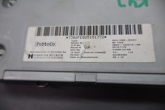 07-15 Jaguar X150 XK XKR Harman Becker USB AUX Audio Module 8X2314D212AA Oem