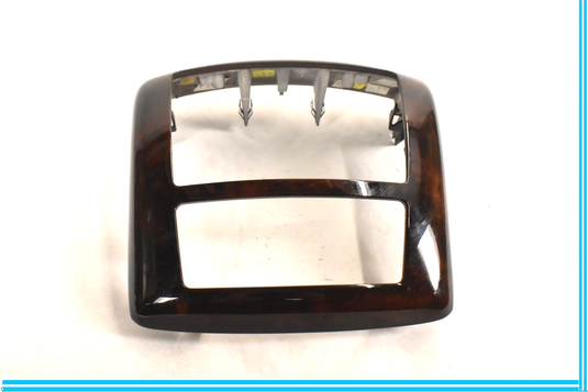 07-13 Mercedes W221 S63 Rear Center Console A/C Air Vent Trim Wood OEM