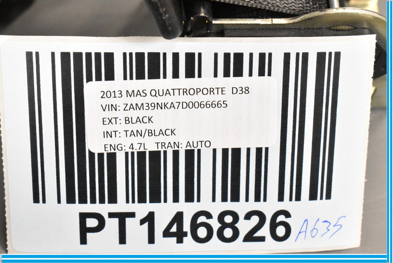 Load image into Gallery viewer, 04-13 Maserati Quattroporte M139 Rear Center Seat Belt Retractor Black Oem
