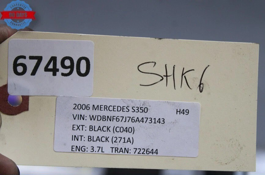 00-06 Mercedes S350 S500 Rear Right Side Air Airmatic Shock Absorber Strut Oem