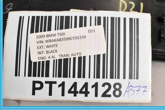 09-15 BMW 750i 750Li F01 F02 Dashboard Folding Tray Cover Trim 9192351 Oem