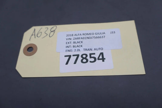 17-22 Alfa Romeo Giulia Front Left Driver Side Sun Visor Sunvisor Oem