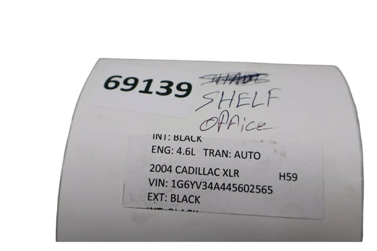 04-09 Cadillac XLR Convertible Hard Top Flap Black 88956627 Oem