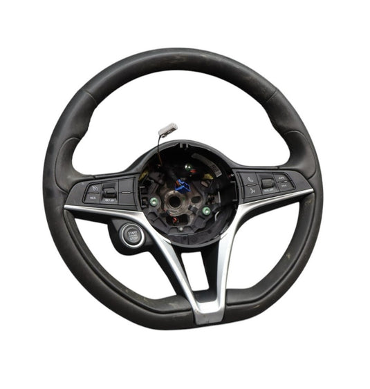 17-22 Alfa Romeo Giulia Steering Wheel Black Leather w/ Switch Buttons Oem