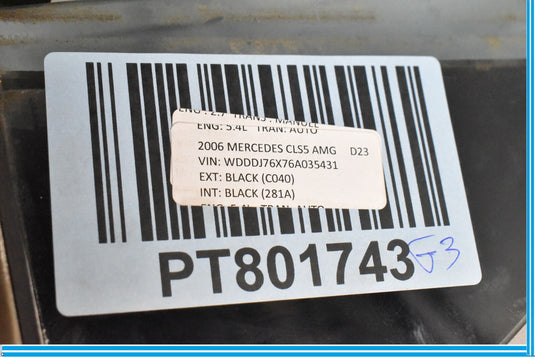 06-11 Mercedes CLS550 CLS55 AMG W219 Rear Right Quarter Window Glass Oem