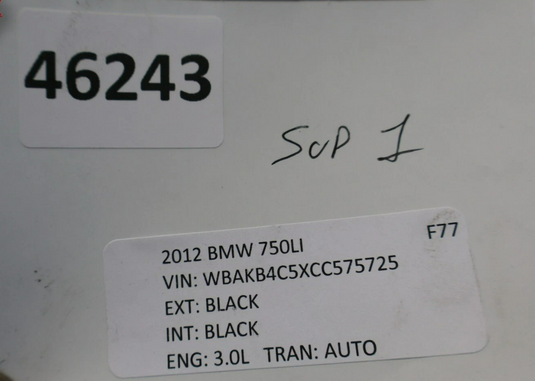 09-15 BMW 740i 740Li 750i Front Upper Radiator Core Support Bar Oem