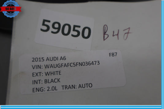 12-18 Audi A6 Front Left Driver Side Seat Inner Trim Cover Panel Oem