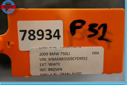 09-15 BMW 750i 750Li xDrive Rear Right Side Wheel Fender Liner Splash Shield Oem
