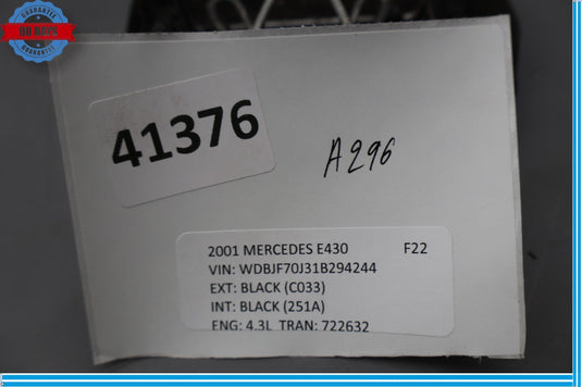 96-02 Mercedes W210 E430 E320 Fuel Gas Tank Door Lid Cover Black Oem